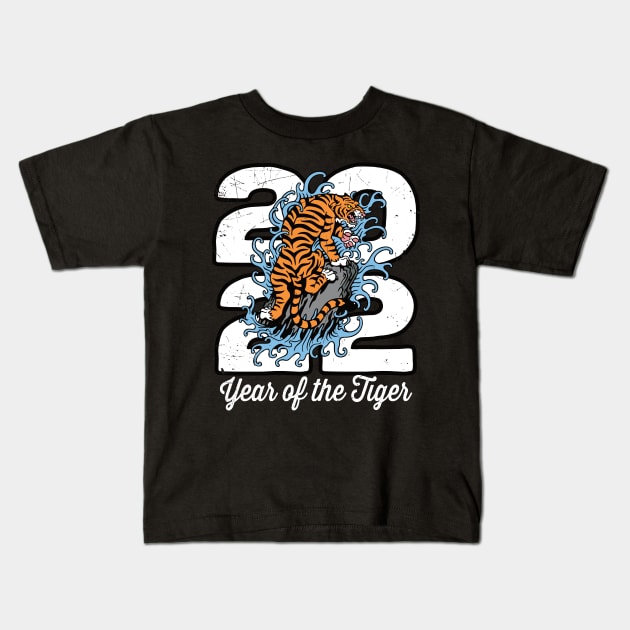 Year of the Tiger 2022 Water Tiger Kids T-Shirt by RadStar